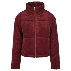 Urban Classics Prechodná bunda 'Corduroy Puffer Jacket' burgundská vyobraziť