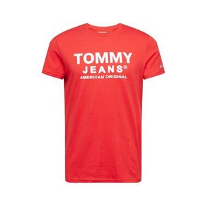 Tommy Jeans Tričko 'ESSENTIAL' biela / červená vyobraziť