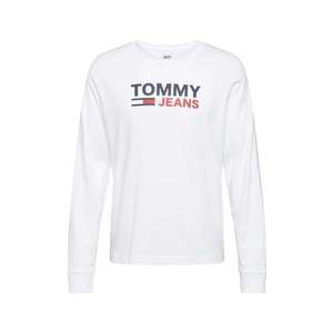 Tommy Jeans Tričko biela / kobaltovomodrá / červená vyobraziť