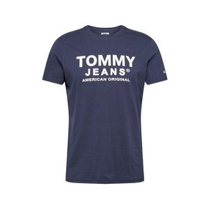 Tommy Jeans Tričko 'ESSENTIAL' biela / námornícka modrá vyobraziť