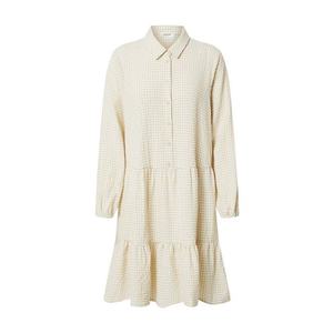 MOSS COPENHAGEN Košeľové šaty 'Lauralee Geia' biela / béžová vyobraziť