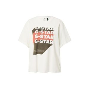 G-Star RAW Tričko 'Graphic 1' šedobiela / hnedá / ružová vyobraziť