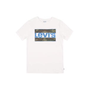 LEVI'S Tričko biela / modrá / kaki vyobraziť