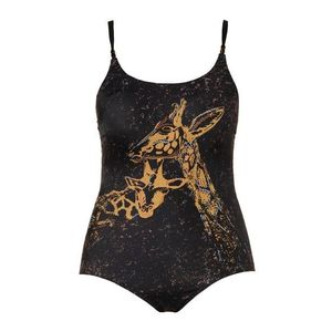 Ulla Popken Jednodielne plavky 'Giraffe' zmiešané farby / čierna vyobraziť