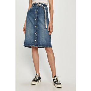 Calvin Klein Jeans - Rifľová sukňa vyobraziť