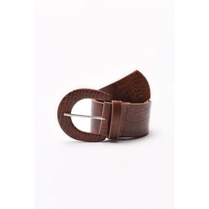 Trendyol Brown Croco Leather Looking Belt vyobraziť