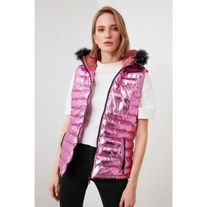 Trendyol Pink Hooded Shiny Inflatable Vest vyobraziť