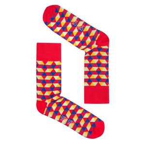 Unisex červené ponožky Spox Sox Bermuda triangles vyobraziť