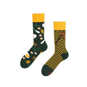 Žlto-zelené ponožky Ramen Noodles vyobraziť