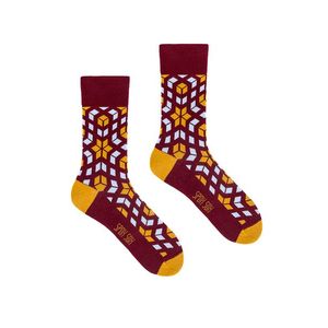 Bordové ponožky Crimson Rosette vyobraziť