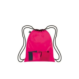 Transparentný ružový vak Transparent Pink Backpack vyobraziť