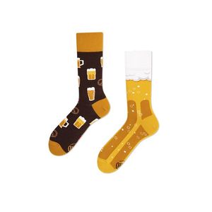 Hnedo-žlté ponožky Craft Beer vyobraziť
