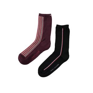 Čierno-bordové ponožky Monogram Sock - dvojbalenie vyobraziť
