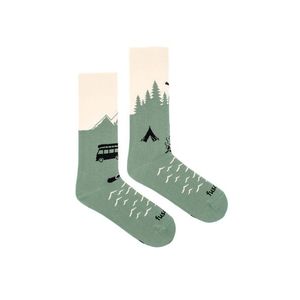 Béžovo-zelené ponožky Kajakár vyobraziť