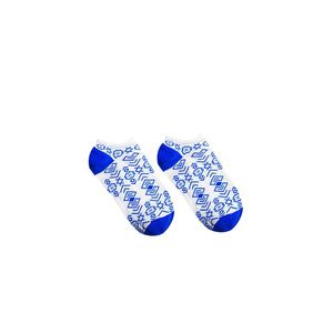 Bielo-modré členkové ponožky Čičmany vyobraziť