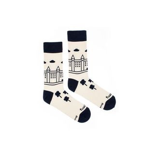 Čierno-smotanové vzorované ponožky Bratislava Hrad vyobraziť