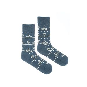 Sivo-modré vzorované ponožky Kabátec vyobraziť