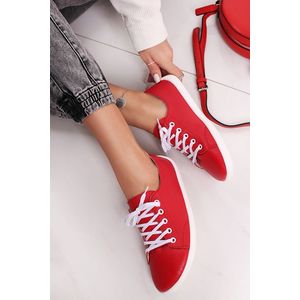 Bielo-červené kožené barefoot tenisky Prime vyobraziť