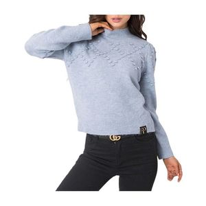 Svetlo modrý dámsky pletený pulóver vyobraziť