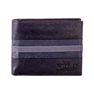 Modro-čierna pánska pruhovaná peňaženka vyobraziť