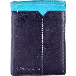 čierna pánska peňaženka s modrým okrajom vyobraziť