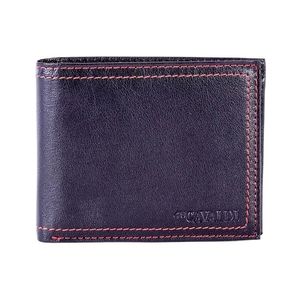 čierna pánska peňaženka s červeným prešívaním vyobraziť