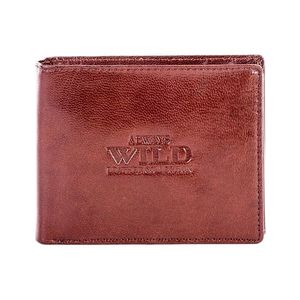 Hnedá pánska peňaženka s logom vyobraziť