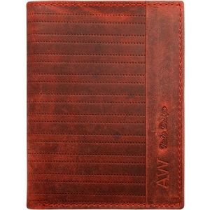 červená pánska prešívaná peňaženka vyobraziť