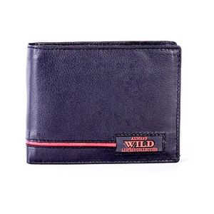 čierna pánska peňaženka s červeným pruhom vyobraziť