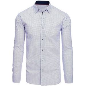 Pánska biela košeĺa s modrým vzorom vyobraziť