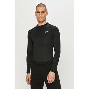 Tričko s dlhým rukávom Nike pánske, čierna farba vyobraziť