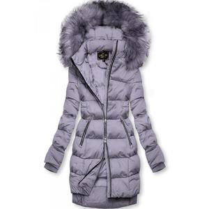Fialová zimná bunda na zips vyobraziť