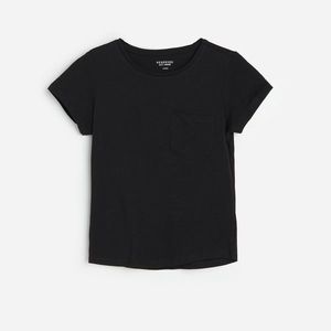 Reserved - Bavlnené tričko s vreckom - Čierna vyobraziť