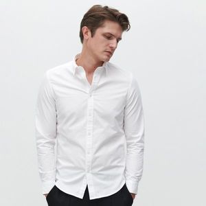 Reserved - Bavlnené tričko slim fit - Biela vyobraziť