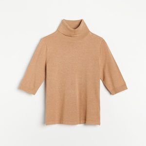 Reserved - Priliehavý rolákový sveter - Béžová vyobraziť