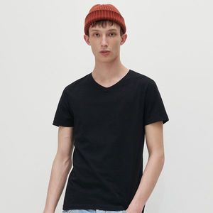 Reserved - Melanžové basic tričko - Čierna vyobraziť