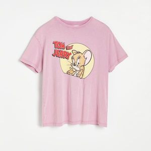 Reserved - Oversize tričko Tom & Jerry - Purpurová vyobraziť