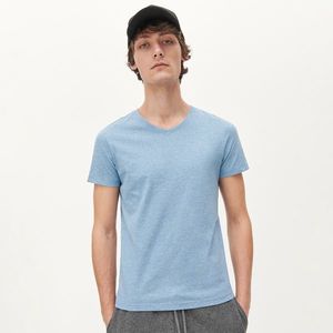 Reserved - Melanžové basic tričko - Modrá vyobraziť