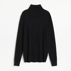 Reserved - Viskózový rolákový sveter - Čierna vyobraziť