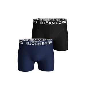 Pánske modro-čierne boxerky Solid Sammy Shorts - dvojbalenie vyobraziť