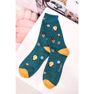 Pánske žlto-tyrkysové ponožky Explorer Socks vyobraziť