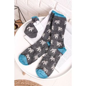 Pánske modro-sivé ponožky Matteo Socks In A Bag vyobraziť