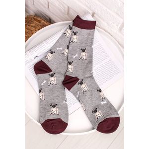 Pánske sivé vzorované ponožky Lyman Bamboo Dog Socks vyobraziť