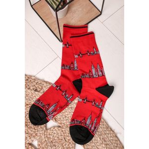 Pánske červené vzorované ponožky Monument Socks vyobraziť