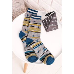 Pánske sivo-žlté ponožky v darčekovej krabičke Slopes Bamboo Tree Gift Socks vyobraziť