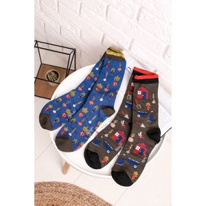 Pánske vzorované ponožky Ralf Bamboo Gardener Socks in a Bag - dvojbalenie vyobraziť