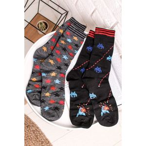 Pánske vzorované ponožky Retro Bamboo Arcade Socks in a Bag - dvojbalenie vyobraziť
