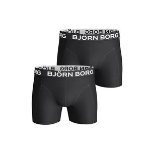 Čierne boxerky Solid Cotton Stertch Shorts - dvojbalenie vyobraziť