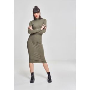 Urban Classics Ladies Turtleneck L/S Dress olive - M vyobraziť
