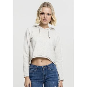 Urban Classics Ladies Cropped Terry Hoody offwhite melange - M vyobraziť